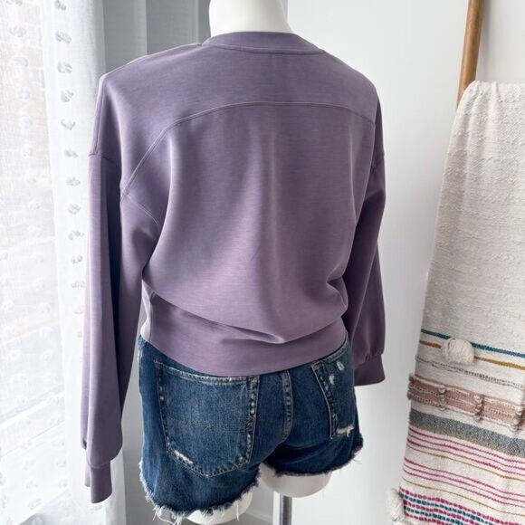 Lululemon Perfectly Oversized Cropped Crew SoftstremeDusky Lavender Women’s 6 - Picture 4 of 9